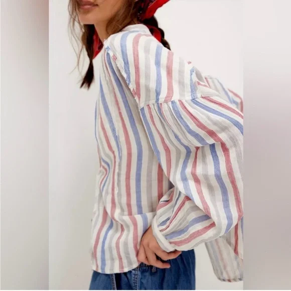 We The Free Valley Valley Double Cloth Stripped Shirt - Picture 2 of 8